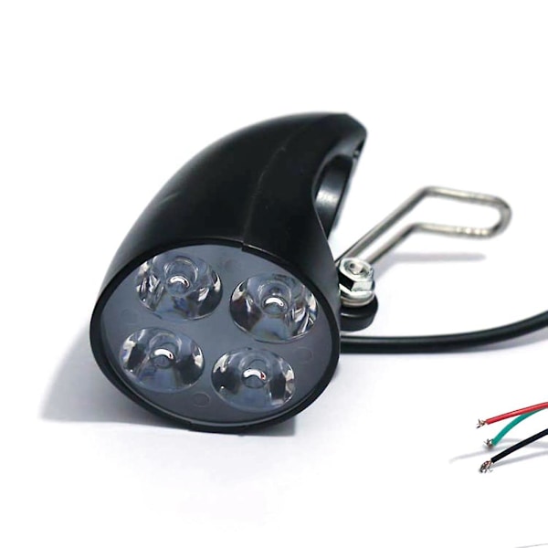 36v 48v Ebike Light Scooter Lamp Sähköpyörä 4 Led Etuvalo Erittäin Kirkas Valonheitin Kanssa