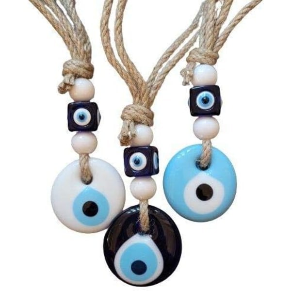MYSTIC JEWELS - Ondt Øye for Hus, Biler - Lykkeamulett - Lykke Ornament (Blå)