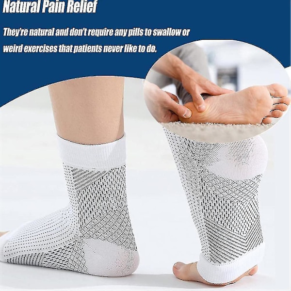 Soothe Socks Neuropati Kompression Ankel Valv Stöd Skydd Smärtlindrande Strumpor Ty
