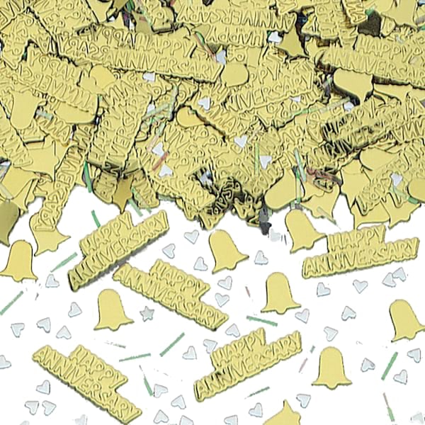 Amscan Guldbröllopsdag Konfettiströssel En Storlek Guld Gold One Size style 1
