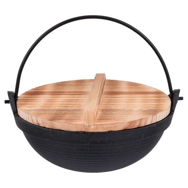 1 Sarja Ulkokäyttöön Tarkoitettu Valurautapata Camping Riippuva Keittoastia Kattila Kannella Musta 19.5X19.5X6.5CM Musta 19.5X19.5X6.5CM