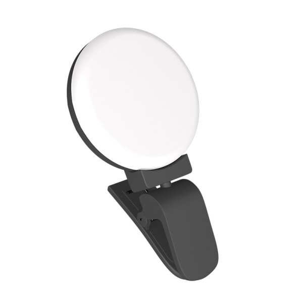 Ring Light Selfie Clip, LED Ring Light, Svart, 1 st