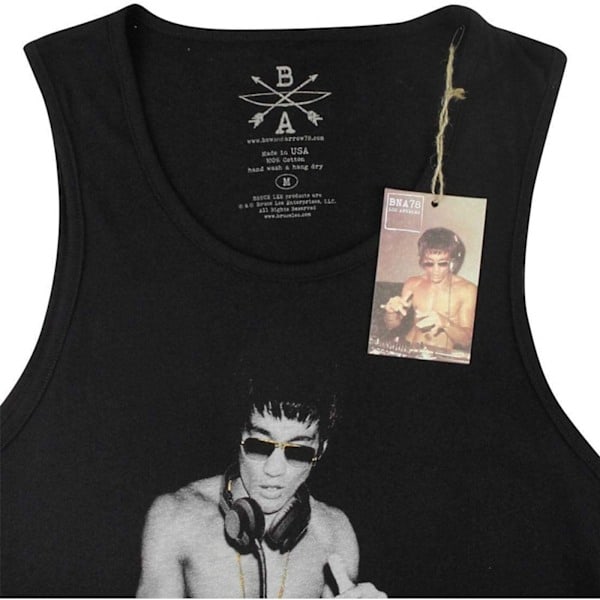 BNA78 Herr Gung Fu Scratch Bruce Lee Vest XXL Sort Black XXL