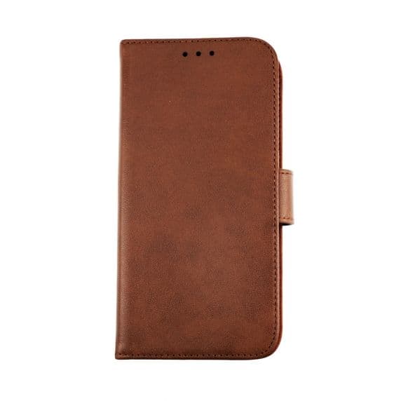 RV Wallet Case Genuine Leather - iPhone 12 Mini - Brown