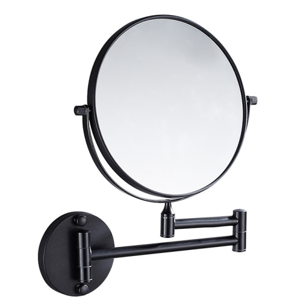 Foldable Bathroom Mirror with Extendable Feature - Black, 1 pc
