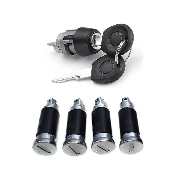 1 set tändningslås 4 dörrlåscylinder 2 701837205 för T4 Iv 1990-2003 Transporter Double Barn Do