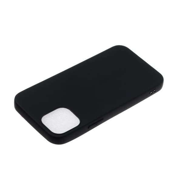 iPhone 12 / 12 Pro - Mat TPU Cover - Sort Black Svart
