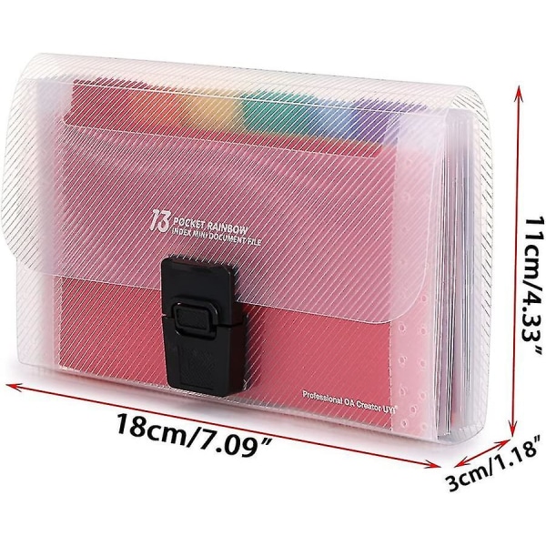 A6 13 Mini Expanding File Accordion File Folder Receipt Organiser File Pockets Folder