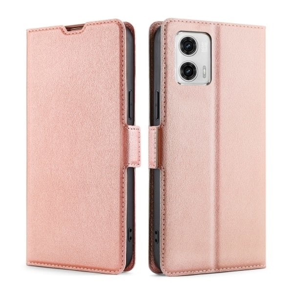 Motorola Moto G73 5G Etui Slankt Læder Rosaguld