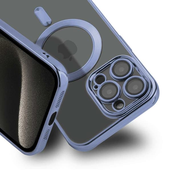 Ylellinen Magsafe-puhelinkotelo iPhone 15 Pro Max - Sininen Blå blue