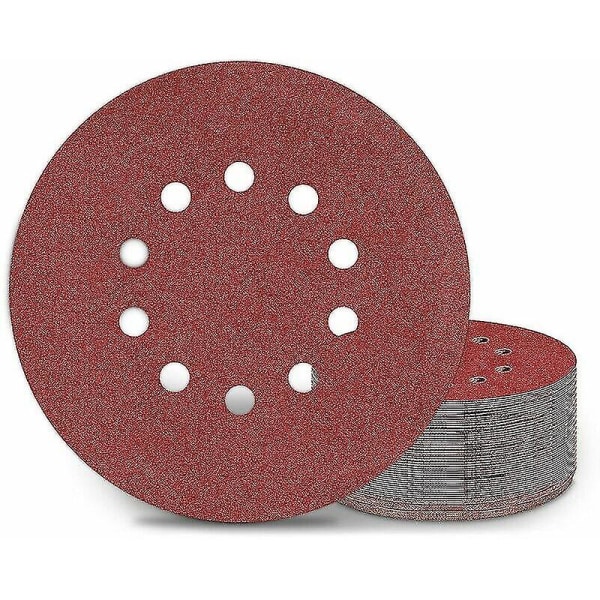 225mm Sanding Discs, 25 P120 Grit 10 Hole Round Sanding Pads, For Long Neck Sanders, Drywall Grinders And Giraffe Grinding