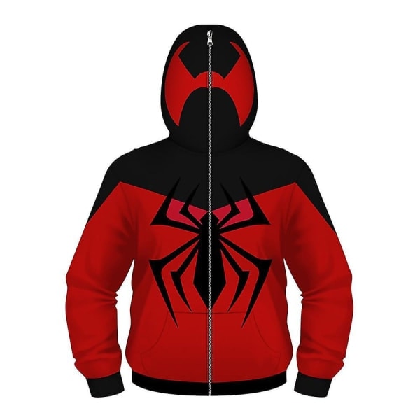 Barn Pojke Spider-Man Hoodie Dragkedja Jacka Topp Ytterkläder Fans Present Röd Spider-Man 12-13 År
