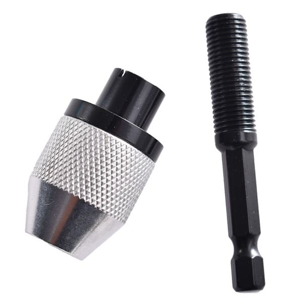 2 stk. borepatronadapter, sekskantskaft nøglefri borepatron hurtig skifteadapter konverter boreadapter i 0,3-6,5 mm