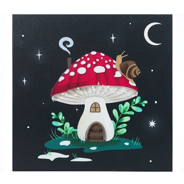 Något Annorlunda Gnome Sweet Gnome Canvas Ljusskylt På Svart One Size