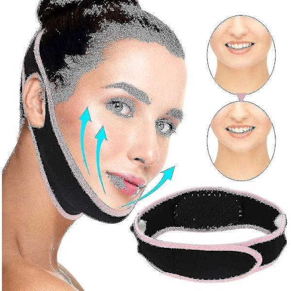 V-lyftmask, dubbelhaka reducerare, V-linjemask, ansiktslyftmask, smärtfri ansiktslyftande bandage för kvinnor