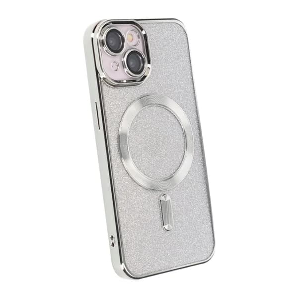 Ylellinen Magsafe-puhelinkotelo iPhone 15:lle - Hopea Silver silver