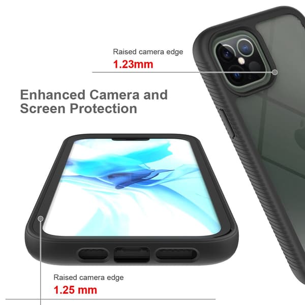 Allround deksel til iPhone 12 Pro Max Svart