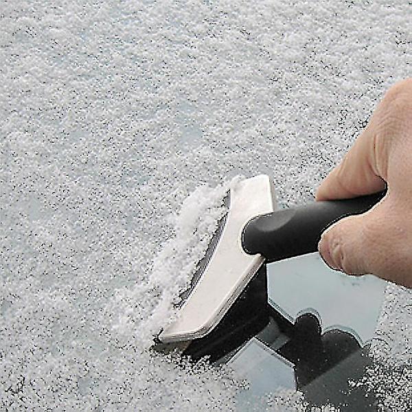 Bilsnöskyffel Vinterbil Med Glasskrapa Snöskrapa Hembil Dubbelanvändning Rostfritt Stål Avfrostningsspade Verktyg 1 Styck Svart