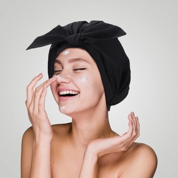 2 stk dusjhetter justerbare rosett badehårhetter gjenbrukbare vanntette turban dusjhette badehette