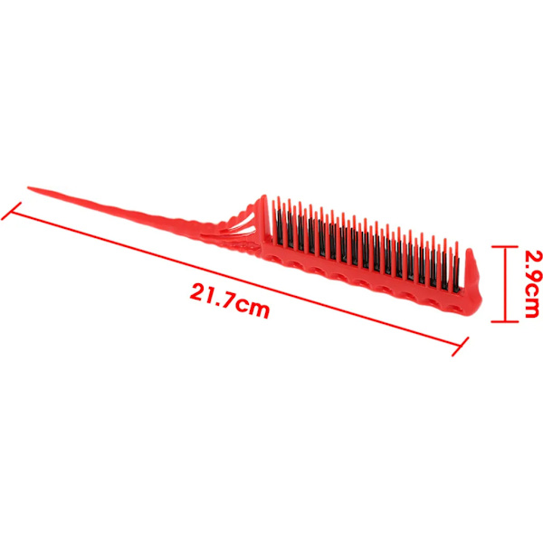 3-row teasing comb, detangling brush, rat tail comb, adds volume, backcombing, hairdressing combs