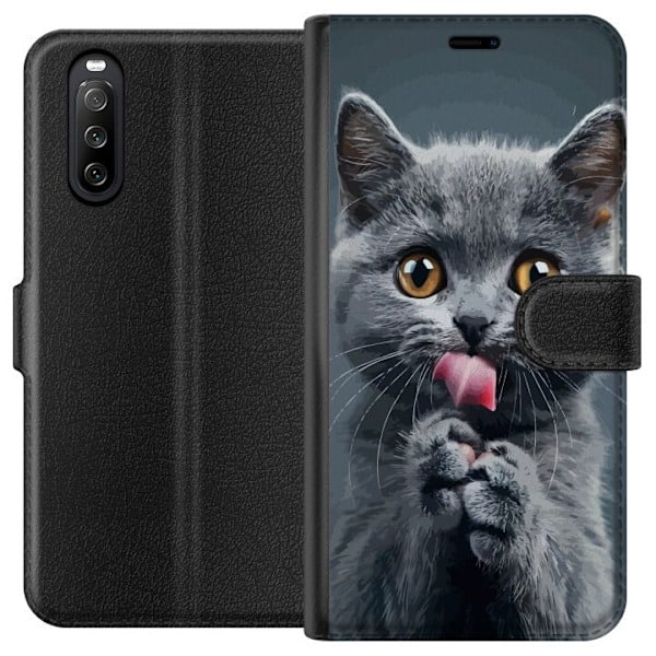 Sony Xperia 10 III Plånboksfodral Katt