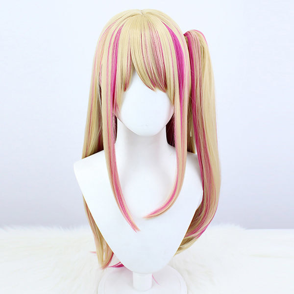 1:a Hoshino Rubii Cosplay Peruukki Anime Oshi No Ko Ruby Hoshino Rubii Peruukit 70 cm Suora Lämmönkestävä Synteettinen Juhla Peruukki