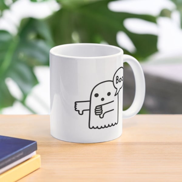 Obinsun Ghost of Disapproval Krus 12cm x 10.5cm x 8.7cm Hvid/Sort White/Black 12cm x 10.5cm x 8.7cm
