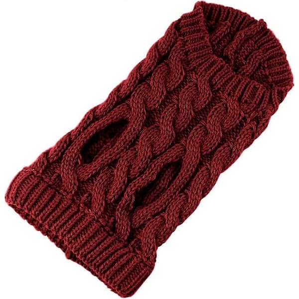 1 st Stickad Tröja med Polokrage för Hundar Vintervarm Tjock Pullover Stickad Tröja Virkad Tröja Kläder[co]
