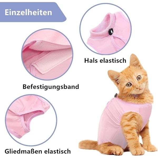 Återhämtningsdräkt för katt - Anti-läckage avvänjningsdräkt för återhämtning efter operation