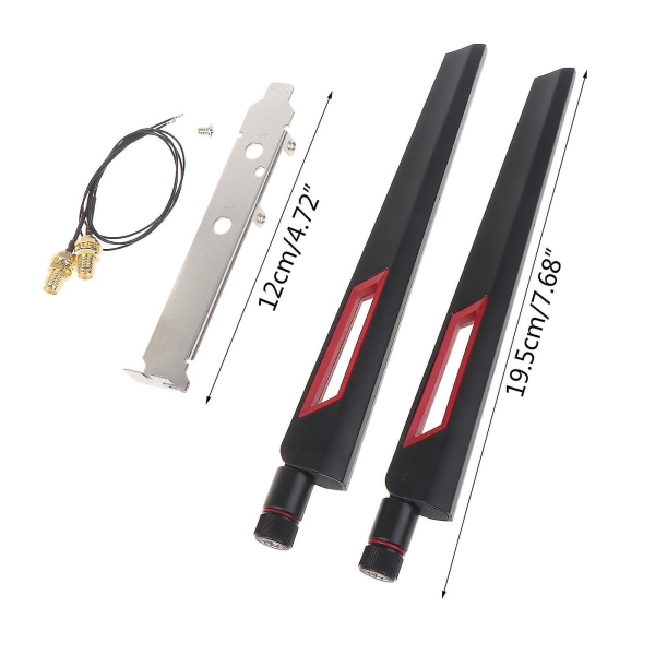 2,4 GHz 5 GHz 5,8 GHz dobbeltbånds wifi-antenne med Rp-sma han-stik