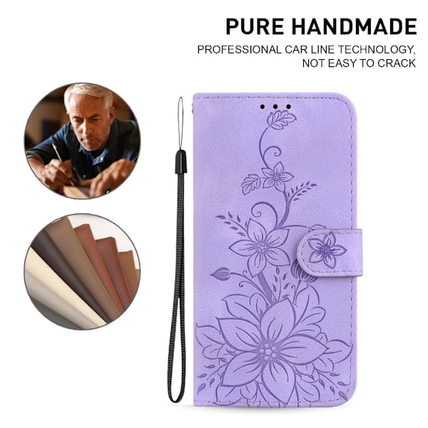Xiaomi 14 Skal Blommigt Tryck Lila