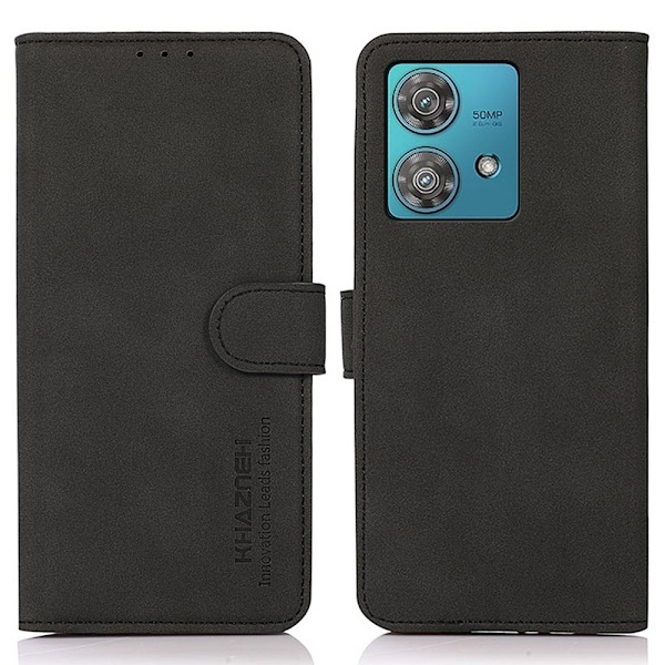 KHAZNEH Motorola Moto G84 5G Etui Retro Læder Sort