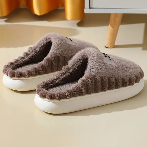 Tøfler med Memory Foam, Sklisikre Innetøfler med Gummisåle (8.5-9 Herre)[co]