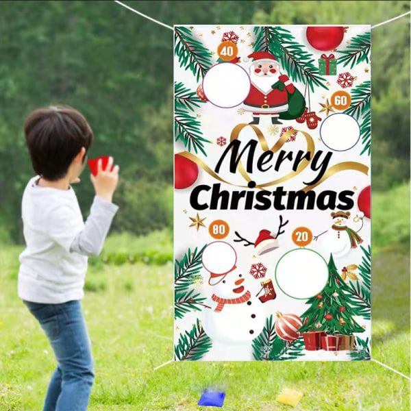 Christmas Toss Game Flag Game Bean Bag Safety Toss God Jul