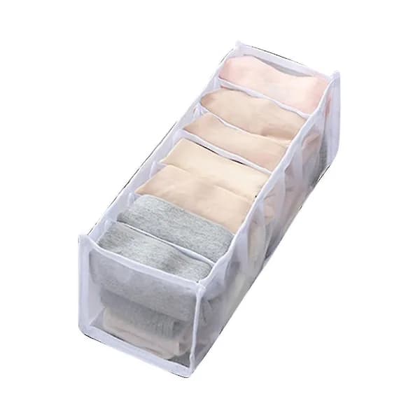 Hopfällbar förvaringslåda för underkläder och jeans - 2-pack vit[CO]