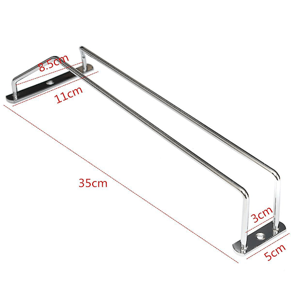 35cm Vinglassholder under skapet koppstativ hylle steingodshengerstang