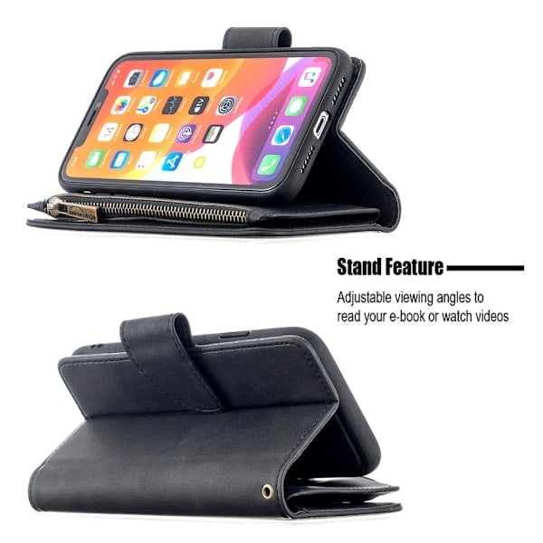 iPhone 11 - 2i1 Multifunktionelt Magnetisk Etui - Sort Black Svart