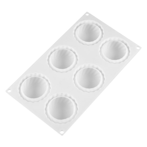 Mousse-slikoneforme, 6-huls kubeforme til bagning af chokolademuffins, håndlavede lys, gelé, budding