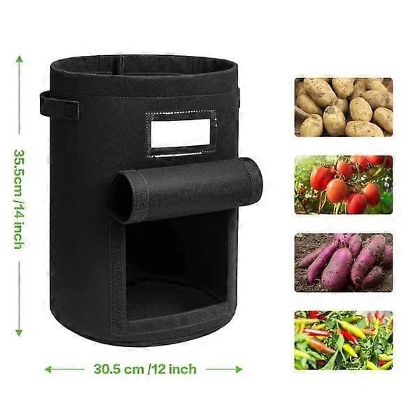Potatisodlingspåsar, 3-pack 7 gallon odlingspåsar trädgårdskrukor