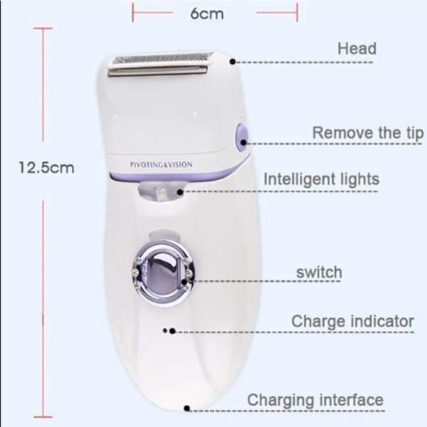 INN® 3 i 1 elektrisk epilator Avtakbar Vaskbar multifunksjon[CO]