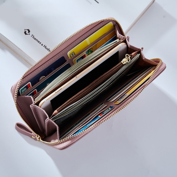 Stor Plånbok med mobilfack Rosa