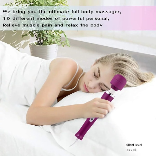 Trådløs Håndholdt Massager, kraftfuld (Pink)