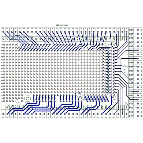 Prototyyppi ruuvi/liitinlohko suojakorttisarja Arduino Mega 2560 R3 DIY juotettu