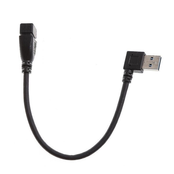 Usb 3.0 A Vänster/höger Vinkel 90 Grader Hane Till Hona Adapter Kabel Förlängningssladd lin