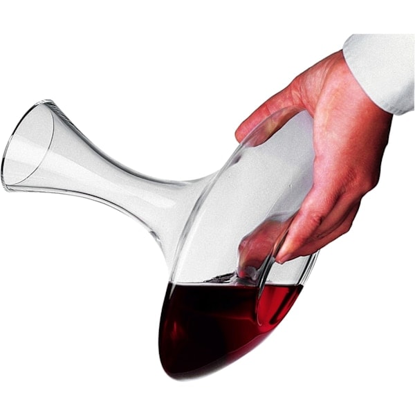 Vinkaraffel med hul bund 1,5l, glas, karaffel til rødvin
