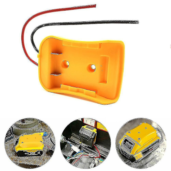 Batteriadapter Power Wheels Adapter for Dewalt Batteri 18v Power Dock Holder Power Mount Connector Tkl