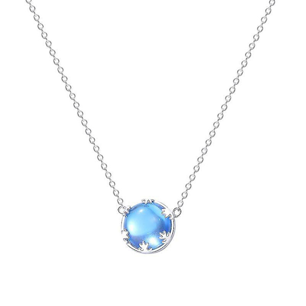 Aurora Halsband Dam s925 Sterling Silver Enkelt Mode Nyckelben Kedja Halsband