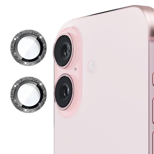Hat Prince Glitter Linsebeskyttelse iPhone 16 Svart