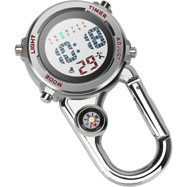 Carabiner Watch, Digital Clip on Quartz Watch