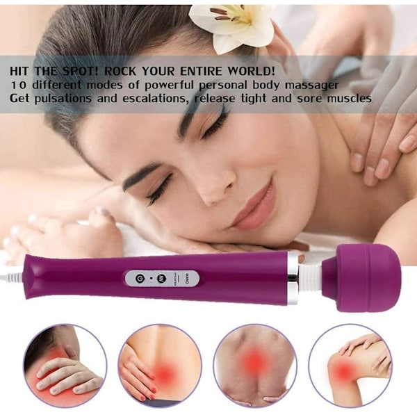 Trådløs Håndholdt Massager, kraftfuld (Pink)